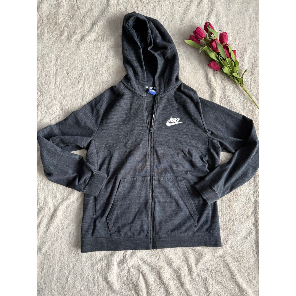 Nike Charcoal Gray Full Zip Hoodie Large